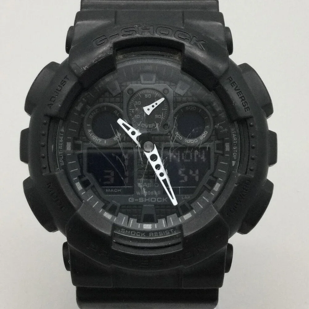 Casio G-Shock 5081 GA-100 Mens Watch 51mm Black Ana-Digi 200M Blackout
